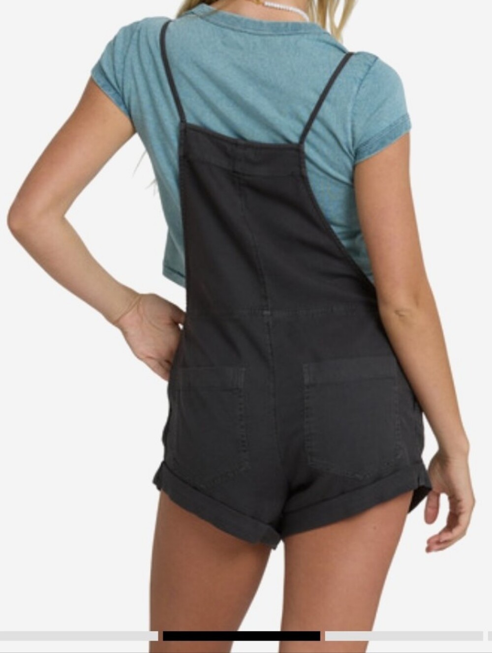 Billabong Short Romper in Charcoal - Picture 6 of 8